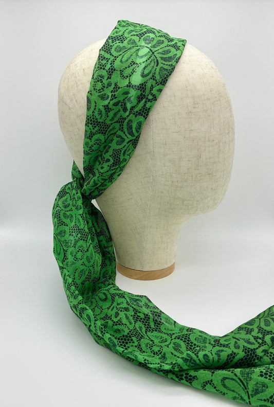 Lacy Green Headband